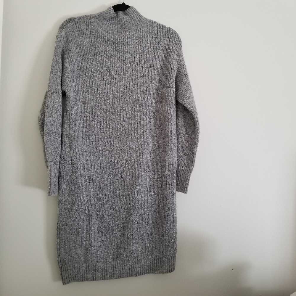 Gray Mock Neck Swtr Dress  Med Dreamers by Debut